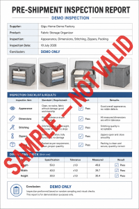 Pre-Shipment Inspection Report